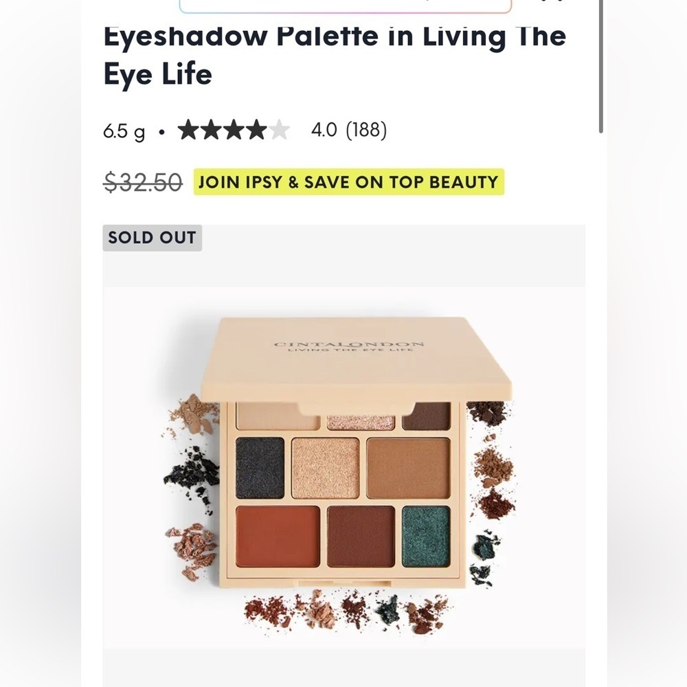 CINTA LONDON Eyeshadow Palette in Living The Eye Life